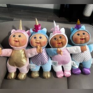 Cabbage Patch Kids Unicorn Plush Dolls - Pink, Blue, White, Gold